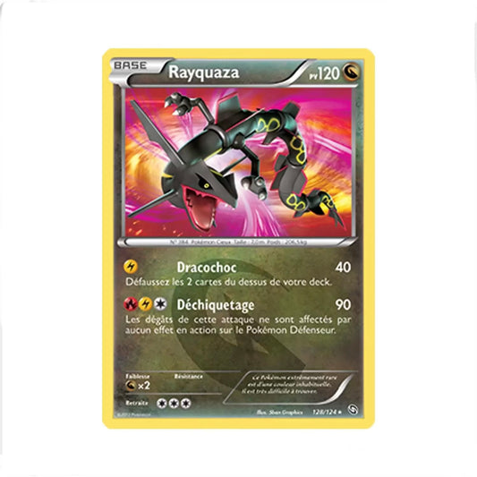 Carte Pokémon Rayquaza Shiney Secrète NB
N&B Dragons Exaltes 128/124